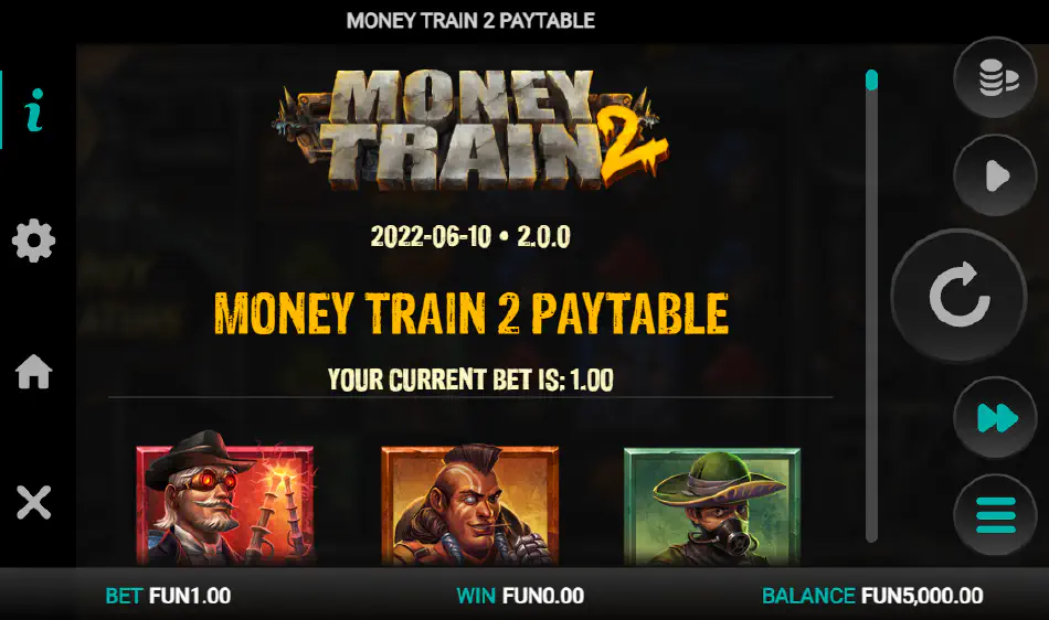 Money Train 2 haqiqiy pul uchun oyinga kiring